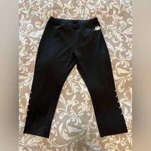 Kappa Black Athletic Pants with Logo, Size: M, worn once